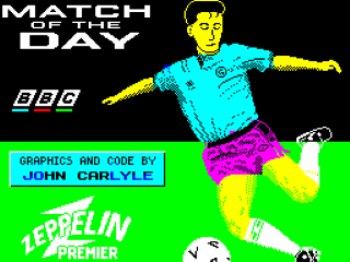Match of the Day title screen for ZX Spectrum